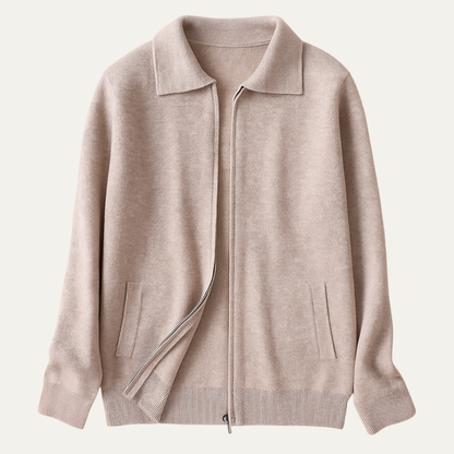 Men's Soft Wool Knit Cardigan Sweater - VibreMode