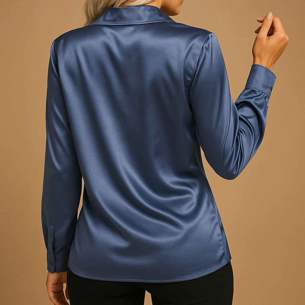 Women’s timeless elegant blouse with a classic collar and lightweight feel, suitable for everyday wear, workdays, and casual outings.