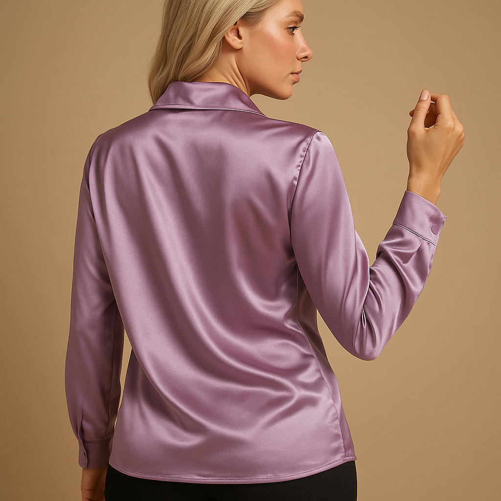 Women’s timeless elegant blouse with a classic collar and lightweight feel, suitable for everyday wear, workdays, and casual outings.