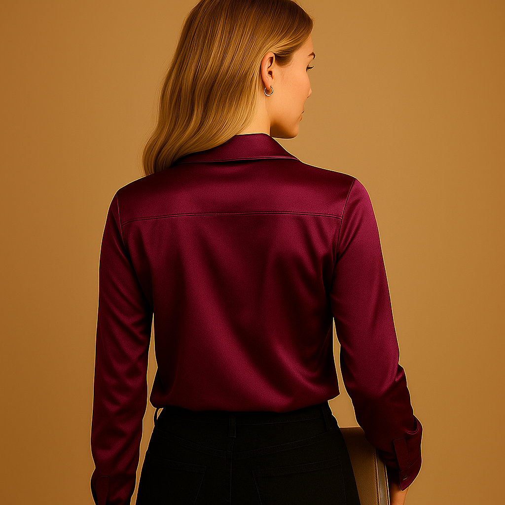 Women’s timeless elegant blouse with a classic collar and lightweight feel, suitable for everyday wear, workdays, and casual outings.