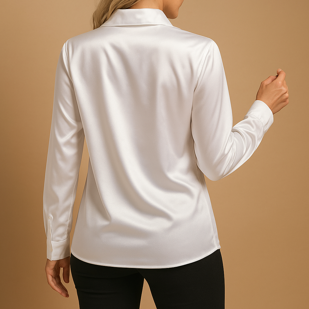 Women’s timeless elegant blouse with a classic collar and lightweight feel, suitable for everyday wear, workdays, and casual outings.
