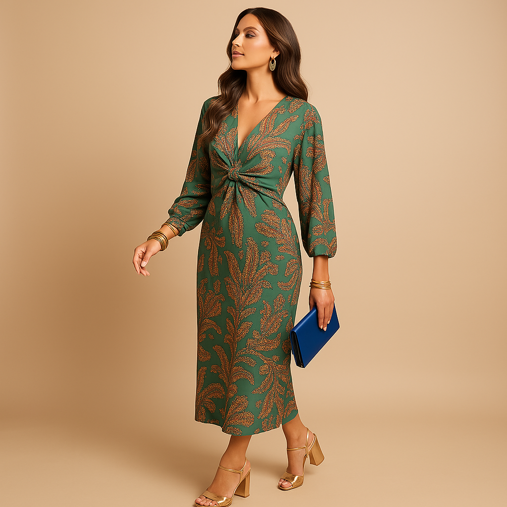 Timeless elegant dress for women with a flattering feminine silhouette, suitable for formal events, workdays, and stylish everyday outfits.