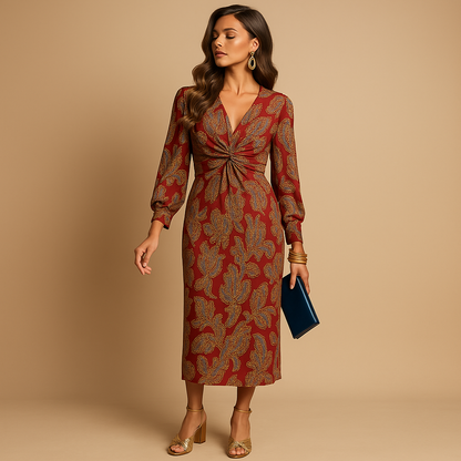 Timeless elegant dress for women with a flattering feminine silhouette, suitable for formal events, workdays, and stylish everyday outfits.
