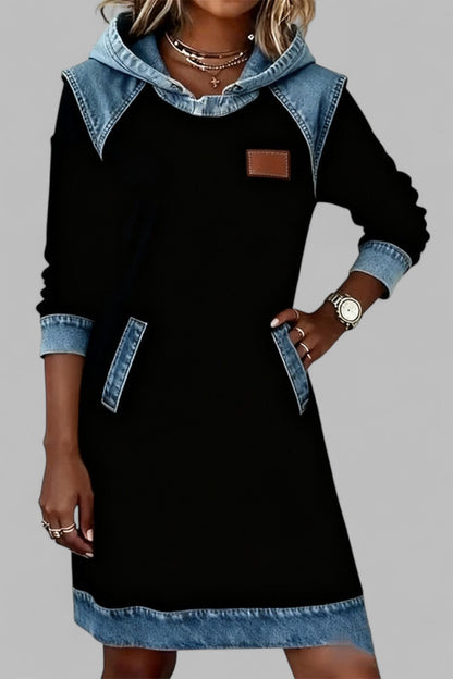 Fashionable Blue Jeans Dress - VibreMode