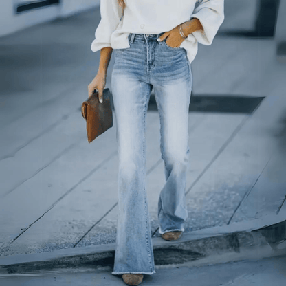 Women's High-Waist Flare Jeans Blue