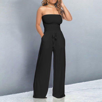 Women's Tube Jumpsuit Wide Leg