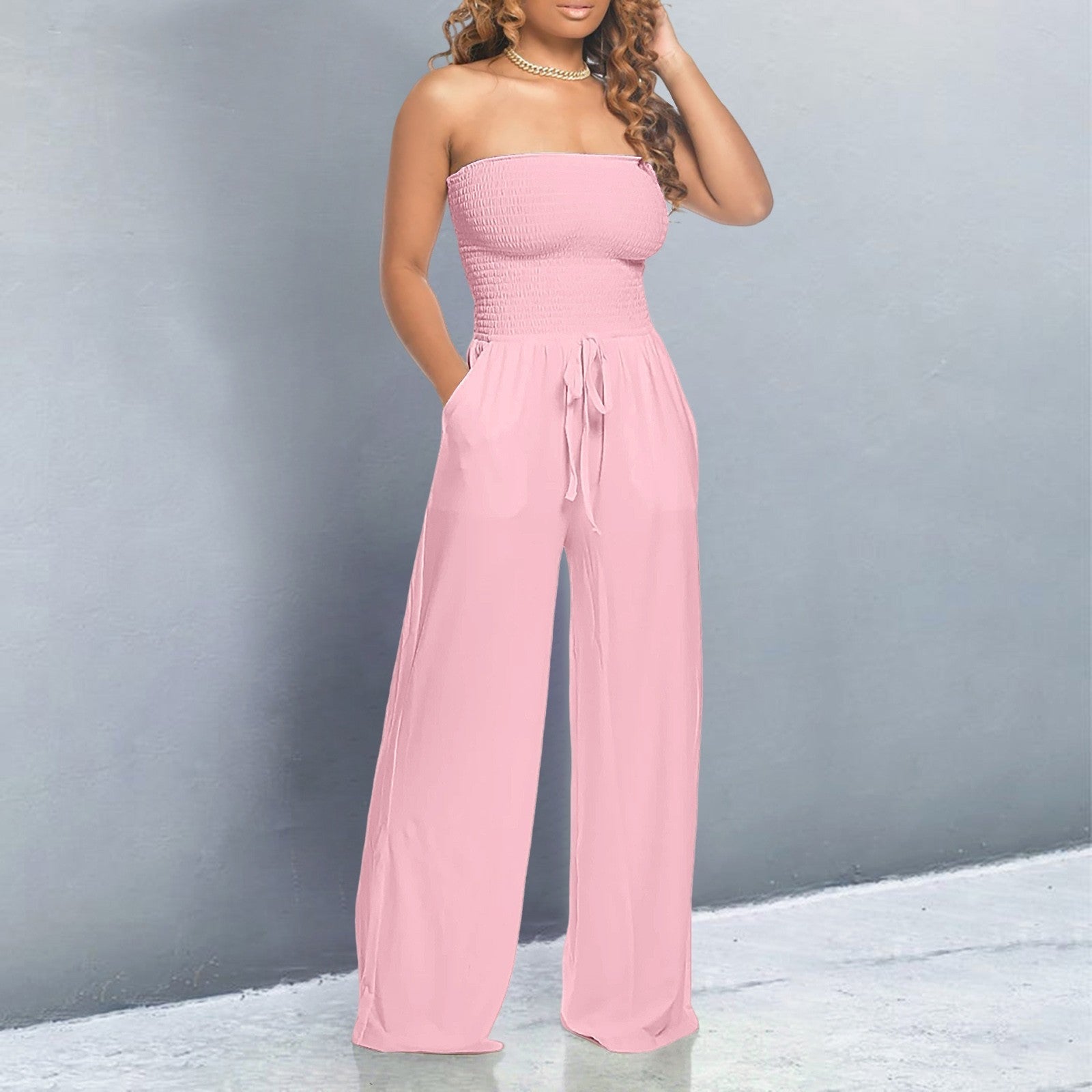 Fashionable Cold Shoulder Jumpsuit - VibreMode