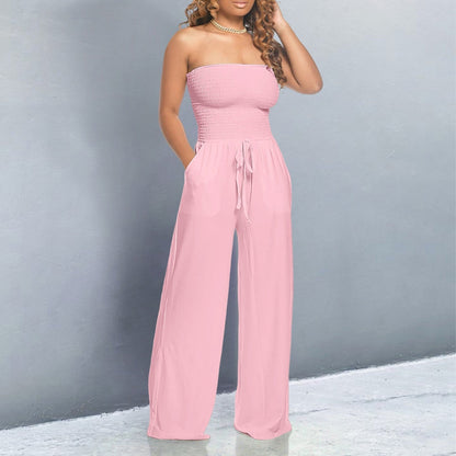 Fashionable Cold Shoulder Jumpsuit - VibreMode