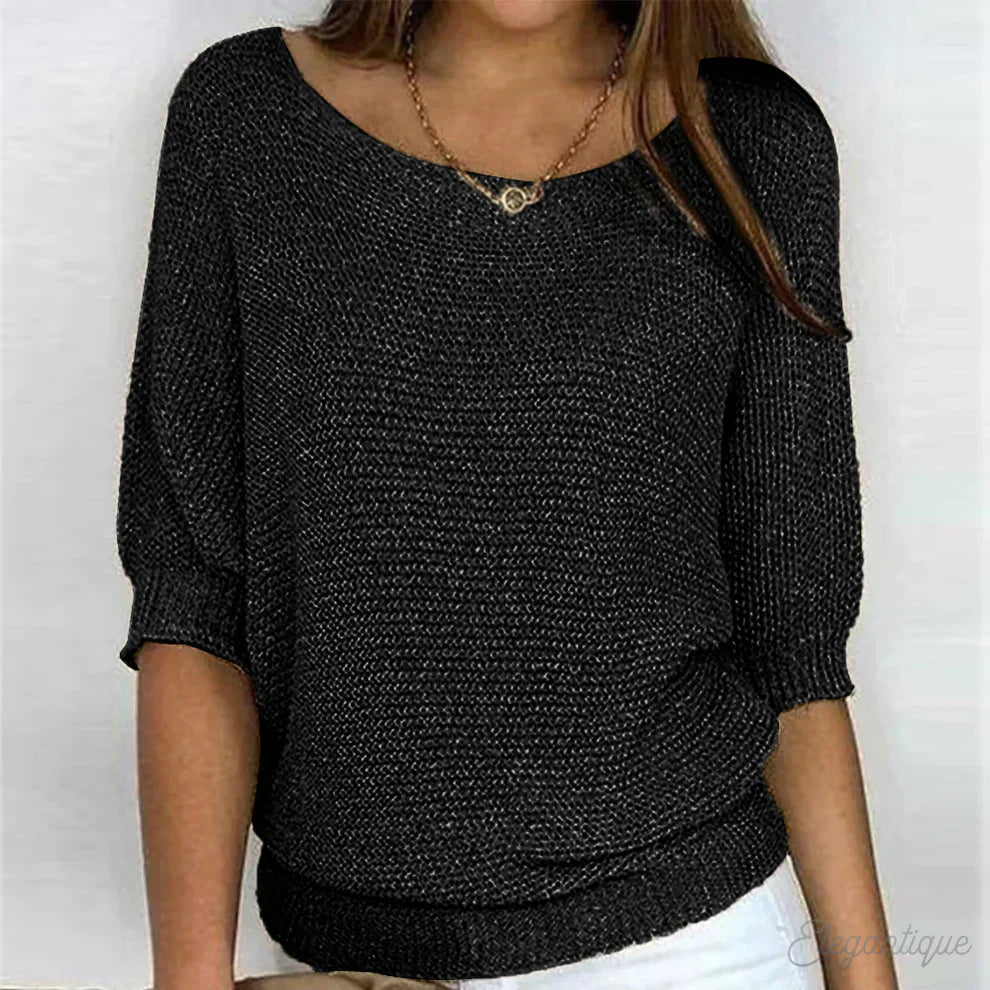 Soft Women's V Neck Knitted Sweater