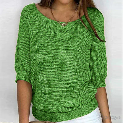 Soft Women's V Neck Knitted Sweater