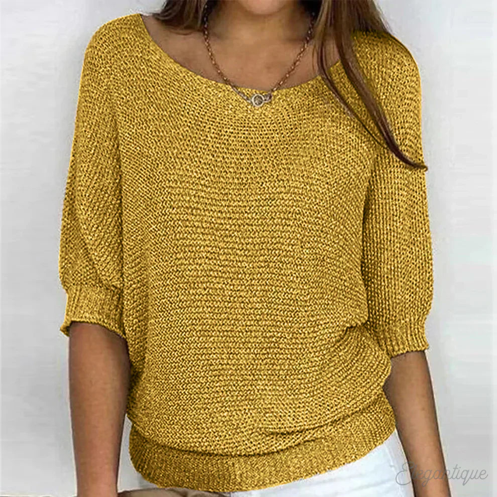 Soft Women's V Neck Knitted Sweater