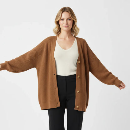 Women's Oversized Ribbed Cardigan Sweater