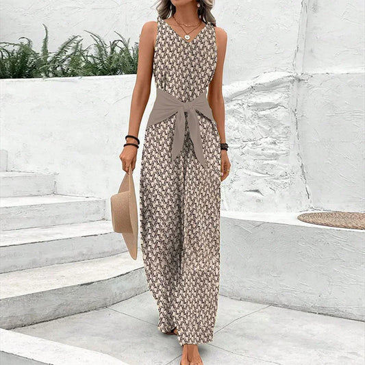 Elegant Womens Sleeveless Luxury Jumpsuit - VibreMode