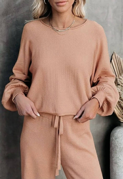Women's Cropped Sweatshirt Lounge Set