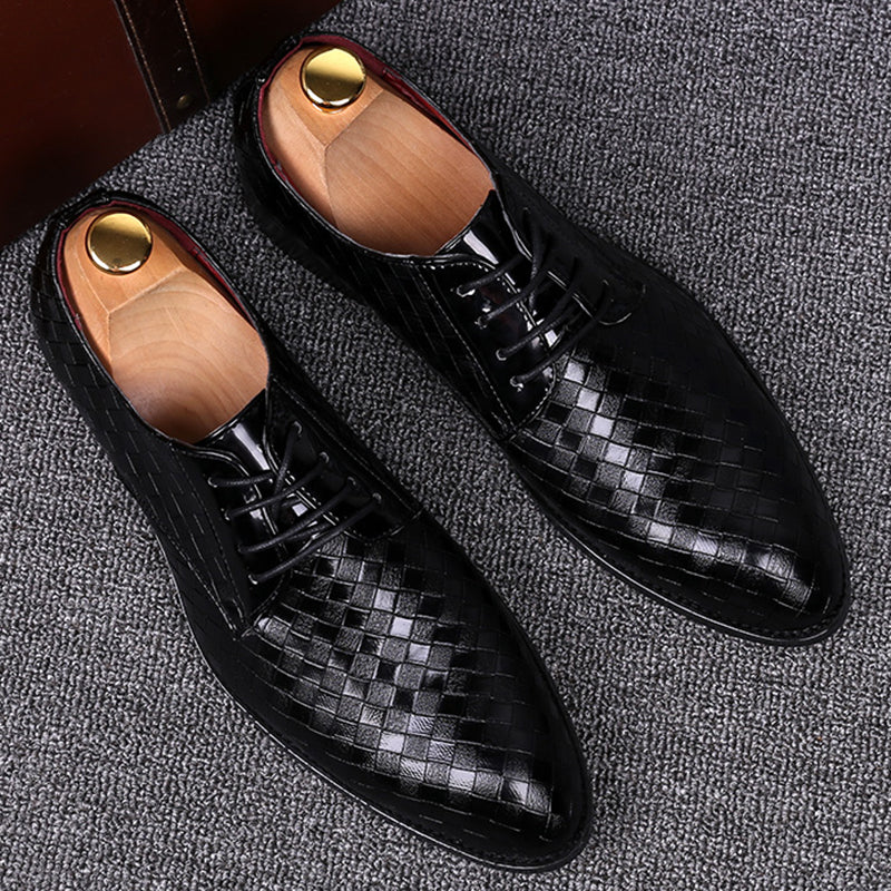 Men Leather Lace-Up Shoes