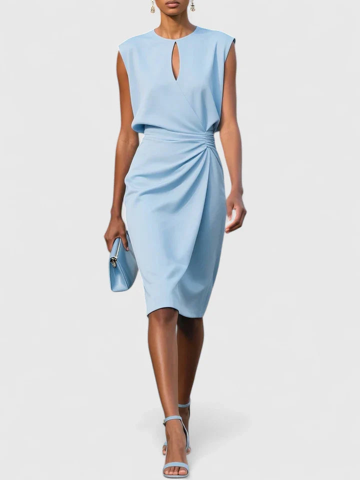 Women's Sleeveless Midi Wrap Dress