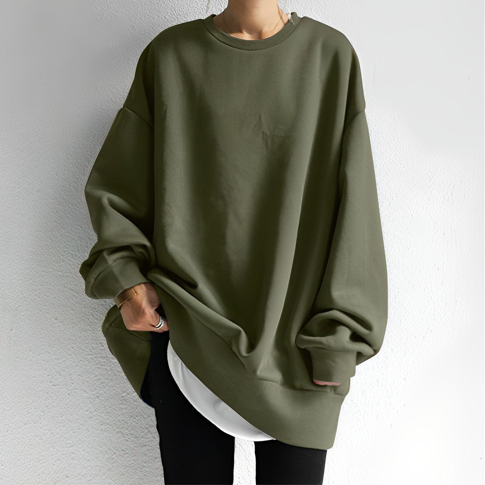 Image of Vanessa | Women's Oversized Crew Neck Pullover Sweater