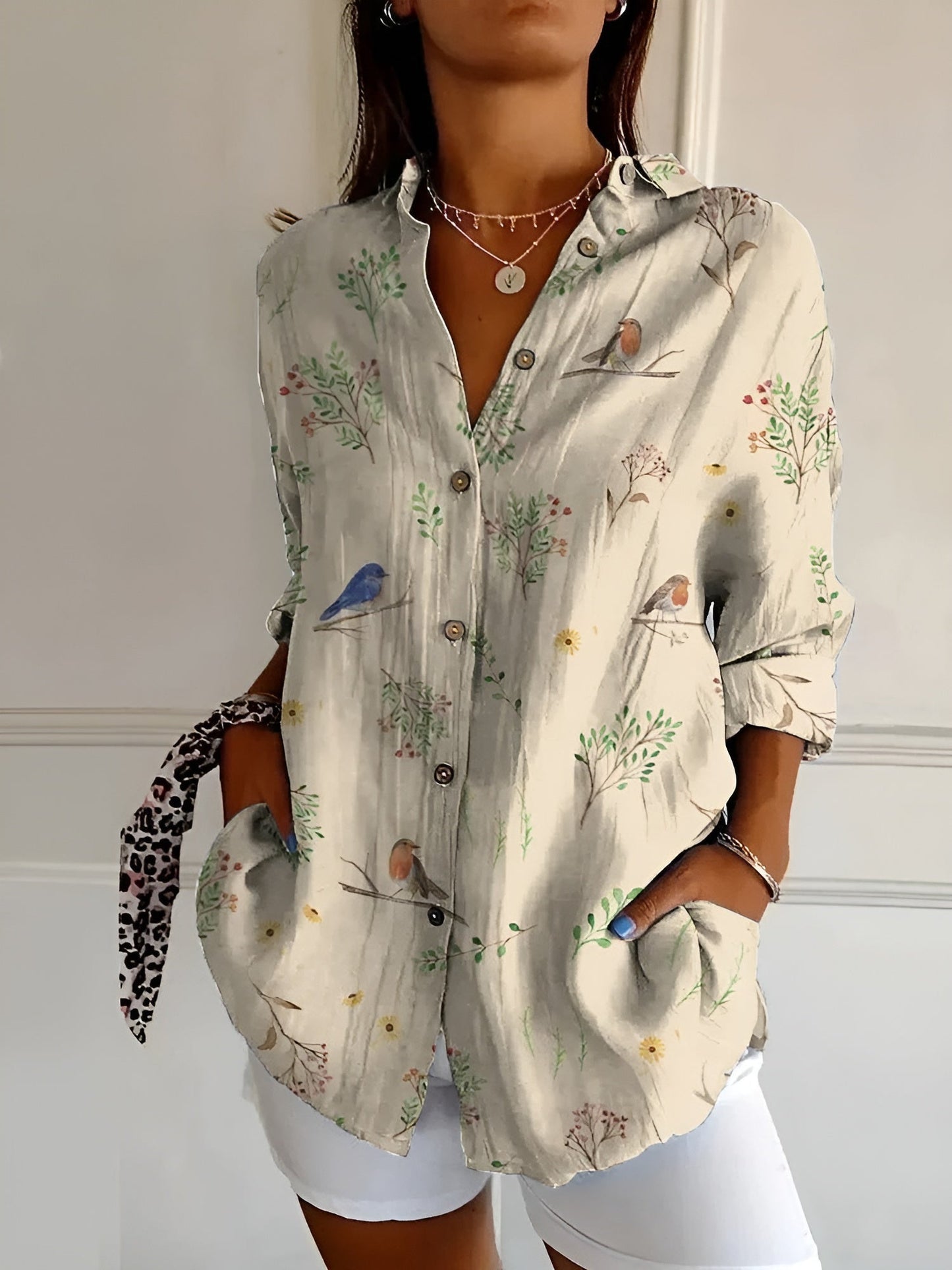 Women's Long Sleeve Button Down Shirt