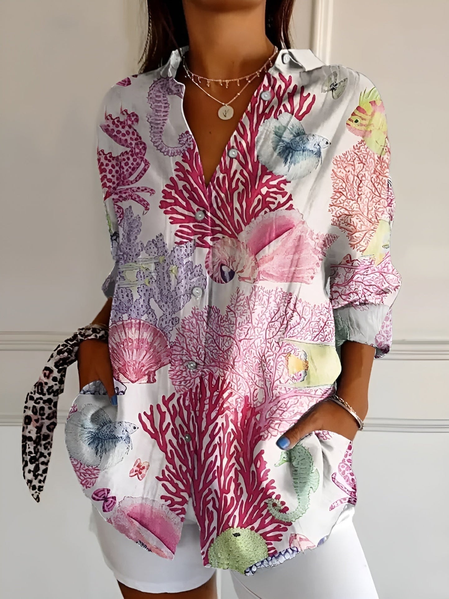 Women's Long Sleeve Button Down Shirt