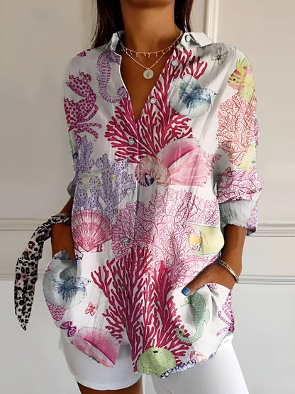 Women's Whimsical Print Blouse
