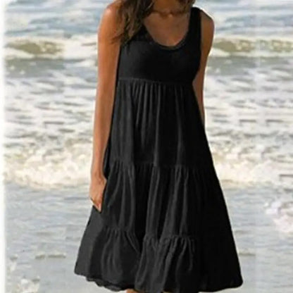 Sleek Fitted Dress with Low Back Design