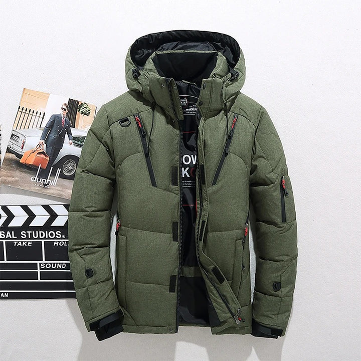 Men's Puffer Coat Zipper Pockets