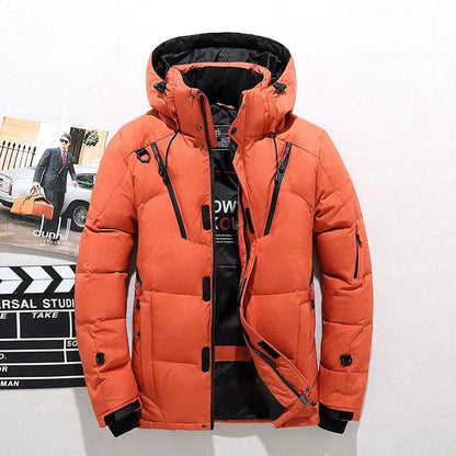 Men's Puffer Coat Zipper Pockets