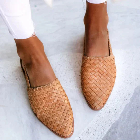 Handmade Leather Flat Sandals - VibreMode