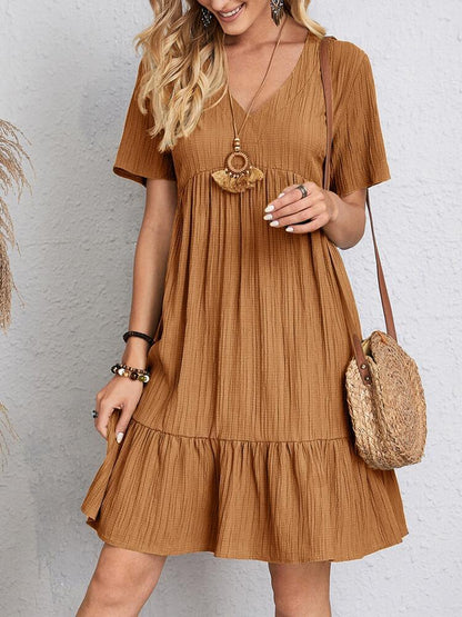 Women's V-Neck Tiered Dress