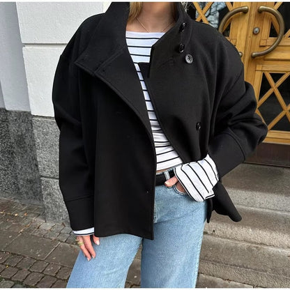 Women's Double Button Short Coat
