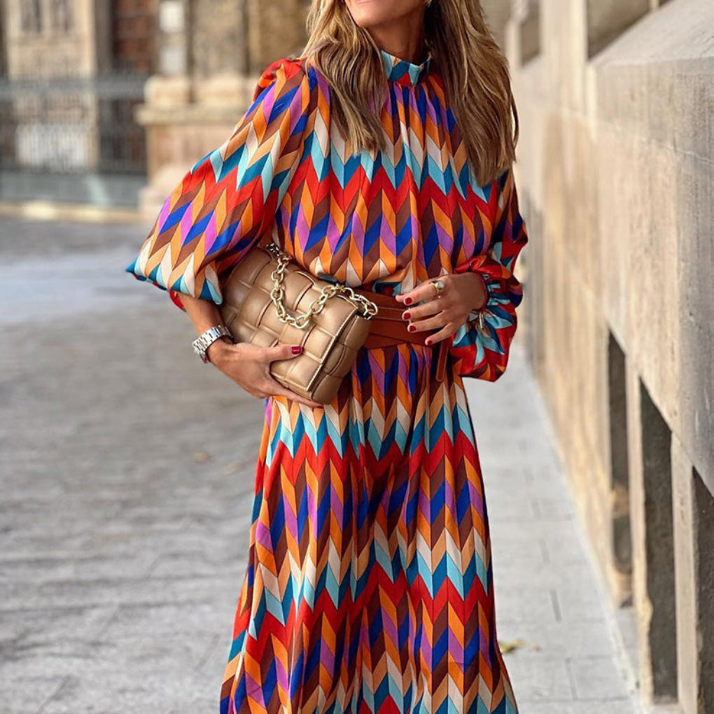 Women's Tie Dye Print Maxi Dress - VibreMode