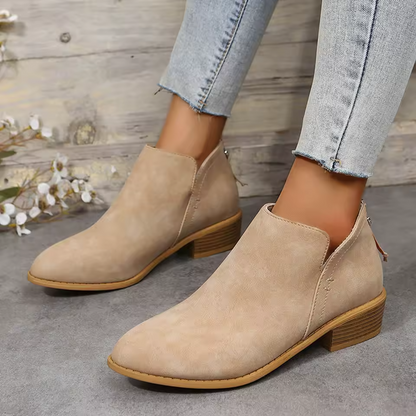 Image of Veronica | Women's V-Cut Pointed Toe Ankle Boots