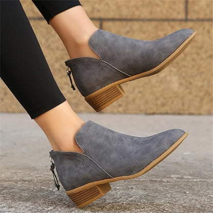 Image of Veronica | Women's V-Cut Pointed Toe Ankle Boots