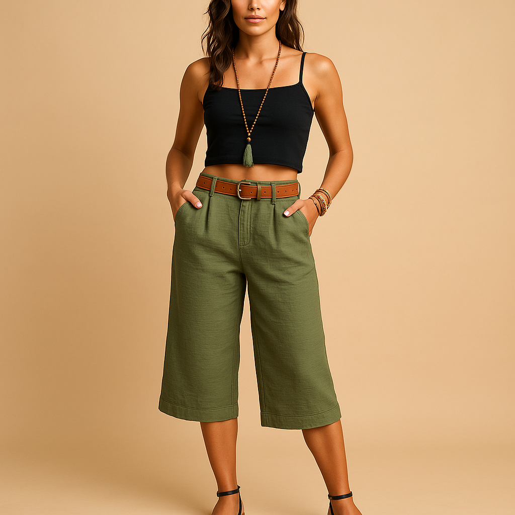 Versatile casual summer shorts for women with comfortable fit and durable design, ideal for travel, outdoor walks, and everyday summer outfits.