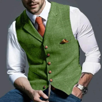 Men's Vintage Waistcoat Classic Layered
