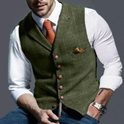 Men's Vintage Waistcoat Layered Classic Style