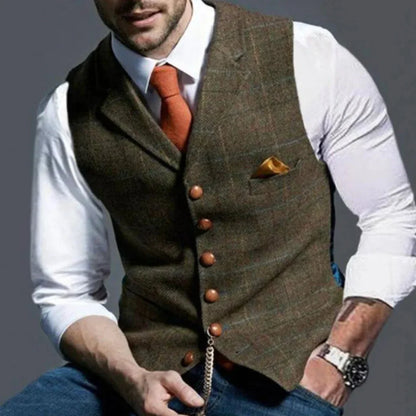 Men's Vintage Waistcoat Layered Classic Style