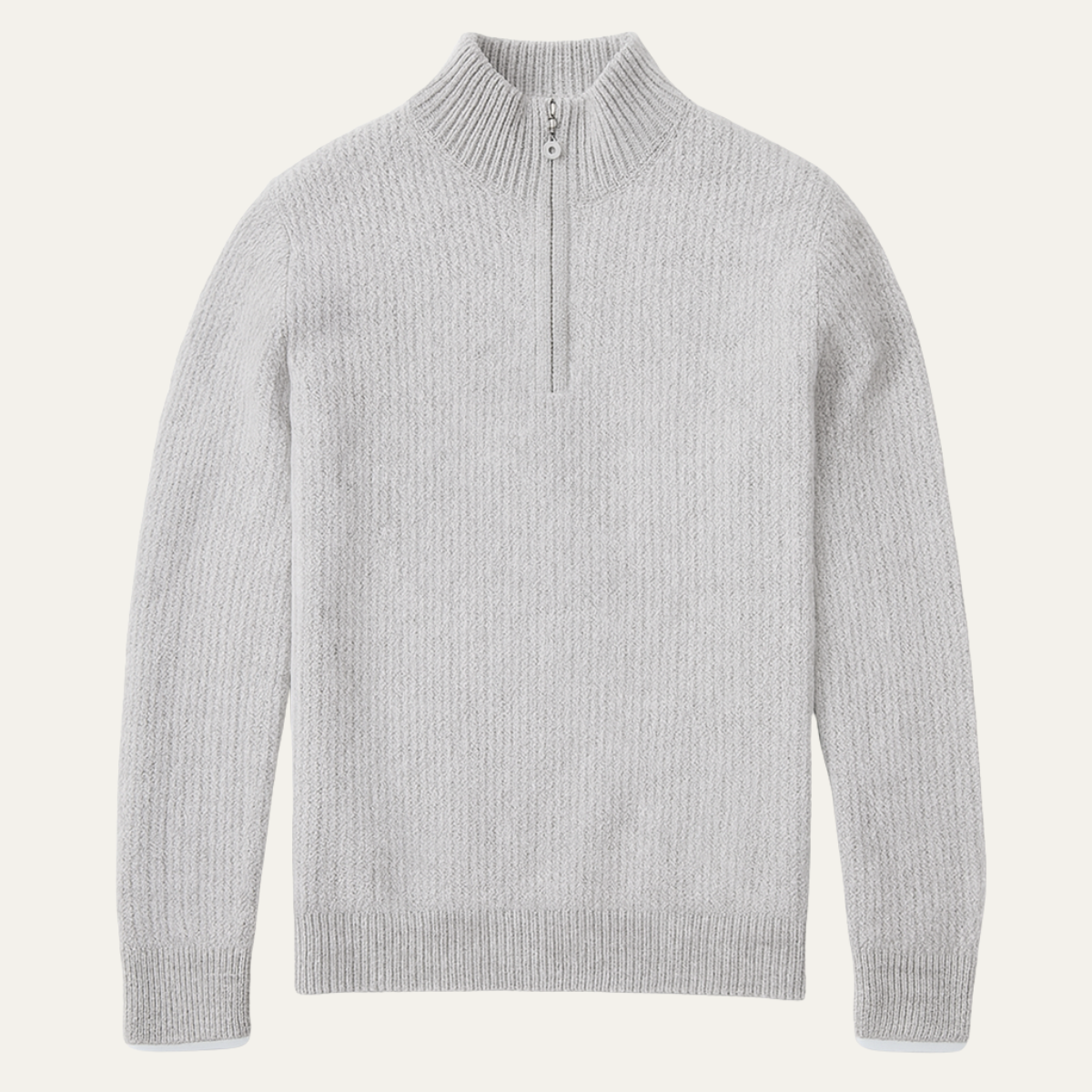 Men's Winter Knit Sweater Quarter Zip High Collar - VibreMode