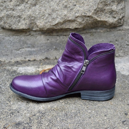 Ladies Brown Leather Ankle Boots