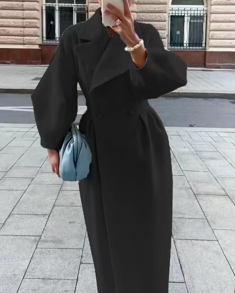 Image of Vicki | Women's Double-Breasted Long Coat
