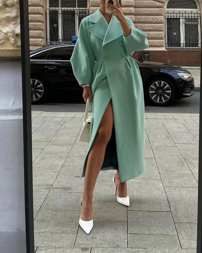 Image of Vicki | Women's Double-Breasted Long Coat