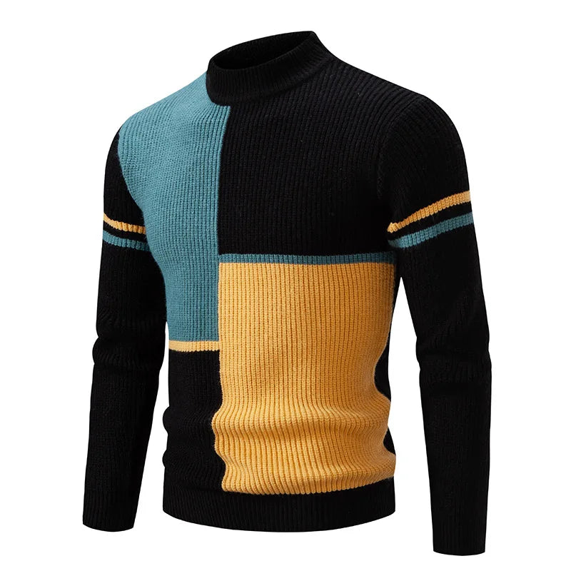 Image of Vincent | Men's Color Block Pullover Sweater