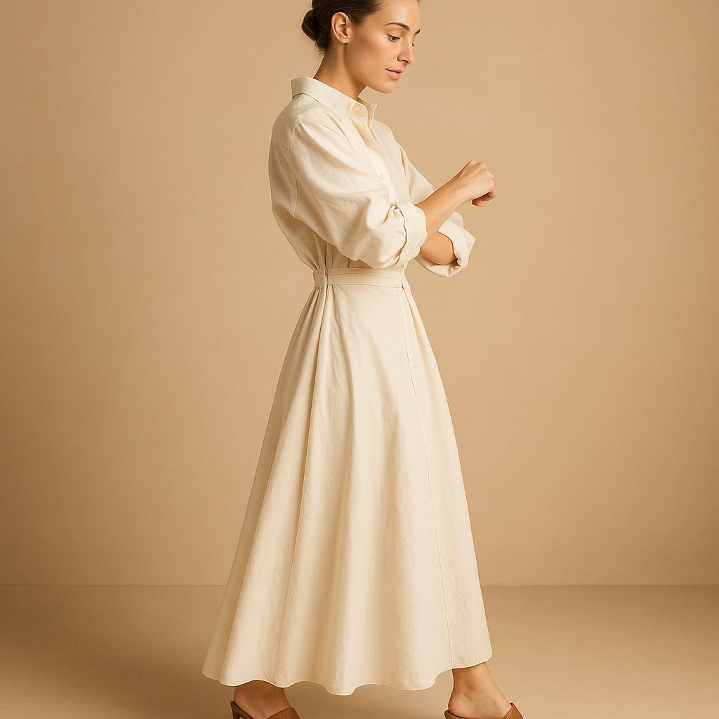 Women’s vintage A-line dress with a flattering waist and lightweight design, perfect for weddings, dinners, and casual outings.