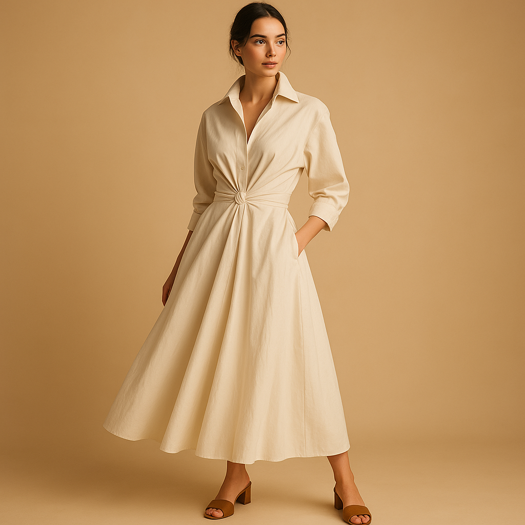 Women's A-Line Vintage Dress - VibreMode