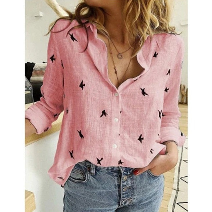 Elegant Cotton Ladies Blouse - VibreMode