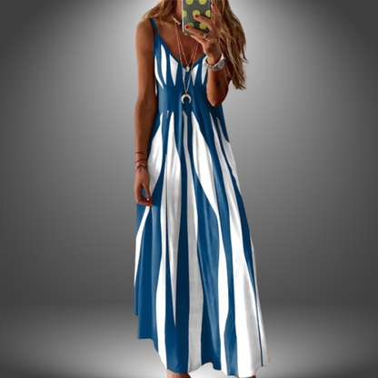 Women's A-Line Maxi Dress Spaghetti Strap Violet - VibreMode