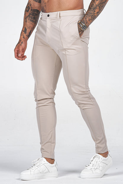 Men's Slim Fit Trousers Formal Black - VibreMode