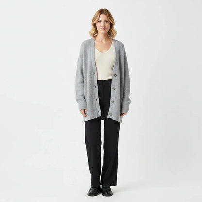 Women's Oversized Ribbed Cardigan Sweater