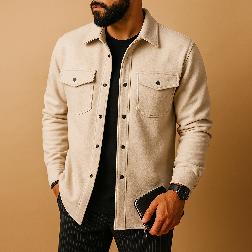 Cozy Plaid Button Down Shirt for Men - VibreMode