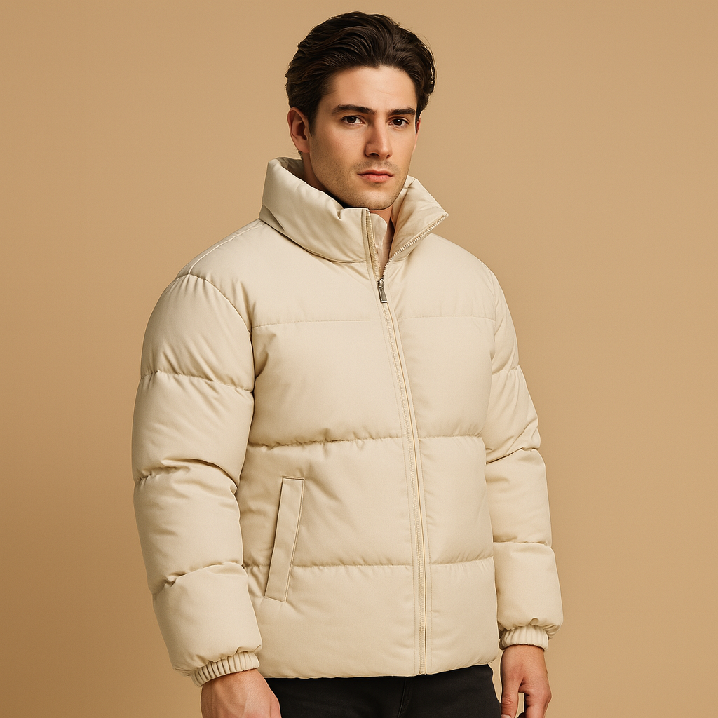 Thermal Men's Parka Jacket with High Neckline - VibreMode